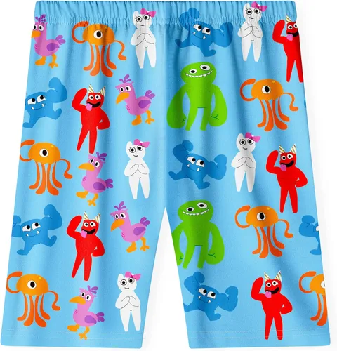 Vista 3 de NOALED Garten of Banban - Juego de camisas de manga corta para niños, conjunto de ropa de 2 piezas, camiseta y pantalón corto de 3 a 12 años