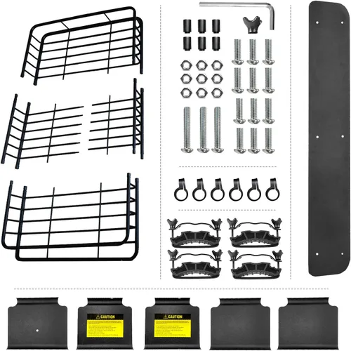 Vista 6 de Leader Accessories - Juego de portaequipajes de techo LA 150 lbs Capacity, Alloy Steel with Rust-Resistant , Easy Assembly, Extra Storage for