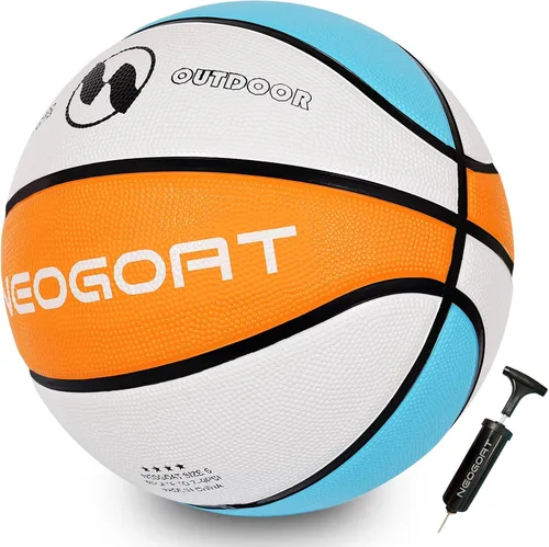 Vista 23 de Pelota de baloncesto para niños y jóvenes tamaño 4/5 25.5/27.5", Pelota de baloncesto de goma gruesa y duradera de alto rebote NEOGOAT tamaño 4/5