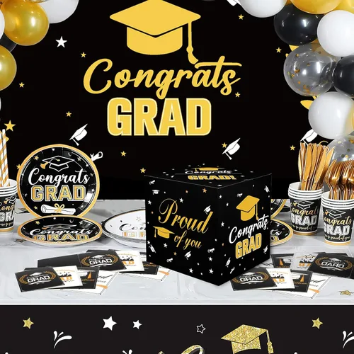 Vista 2 de Caja de tarjetas de graduación, decoraciones de fiesta de graduación 2026, cajas de tarjetas para graduación 2026, soporte para caja de graduación