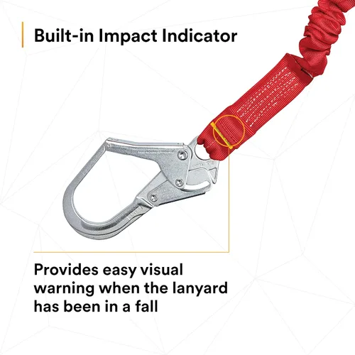 Vista 11 de 3M Protecta PRO 1340161 - Cordón de absorción de impactos 100% elástico, gancho a presión en el centro, ganchos de acero para barras de refuerzo