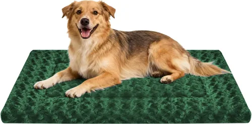 Vista 13 de Tapete de cama para perro, almohadilla reversible para jaula de perro con alfombrilla lavable y espuma suave, cama plana para mascotas para perros