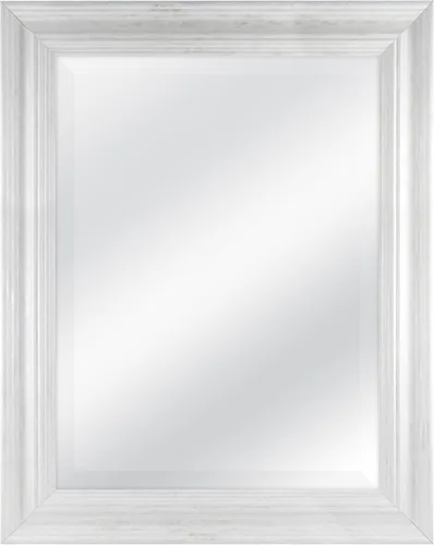 Vista 50 de MCS Simplicity - Espejo de pared grande de 21.5x25.5 pulgadas, espejo negro con detalle biselado, espejo para colgar en pared vertical u horizontal