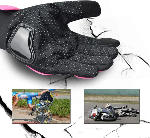Vista 6 de Guantes de motocicleta para mujer con pantalla táctil, para verano, motocicleta de tierra, guantes de dedo completo, carreras en carretera