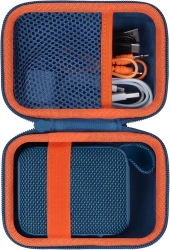 Vista 10 de Funda de silicona Lebakort compatible con altavoz portátil JBL GO 4 (Funda negra)