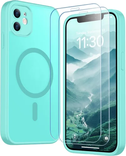 Vista 18 de SPIDERCASE Funda magnética translúcida diseñada para iPhone 11, con 2 protectores de pantalla de vidrio templado, antihuellas, para iPhone 11 de 6.1