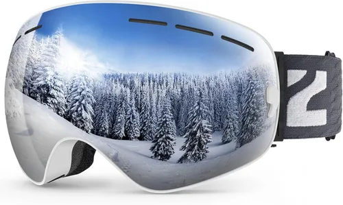 Vista 10 de ZIONOR X - Gafas de esquí - Gafas de snowboard con lente desmontable OTG para hombres, mujeres y adultos