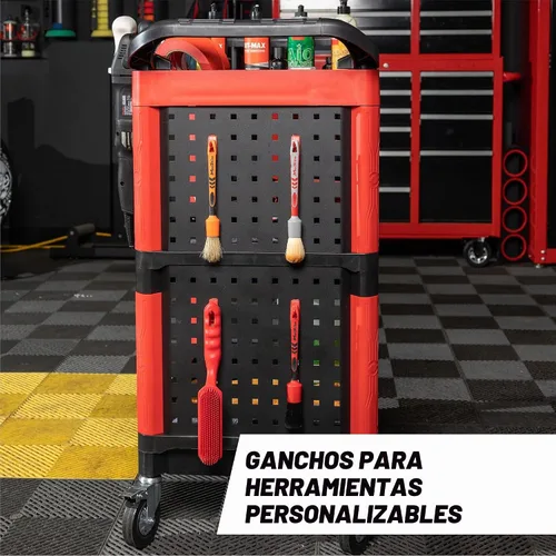 Vista 6 de Maxshine Carrito de Detallado Premium de Servicio Pesado - Carrito de Detallado de Automóviles, Carrito de Detallado para Detallado Automotriz