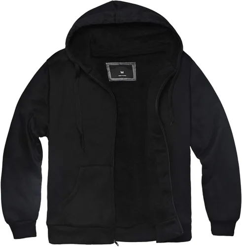 Vista 7 de Gary Com - Sudadera con capucha para hombre, diseño con forro polar, cierre completo y mangas largas.