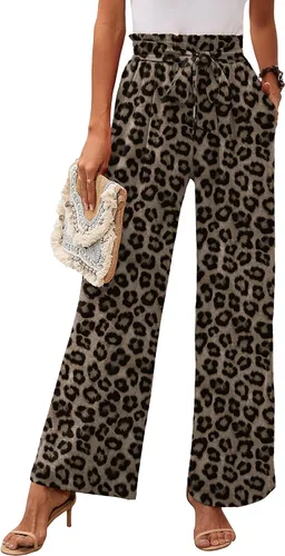 Vista 49 de Heymoments Wide Leg Pant for Women High Waist Trouser A01-negro