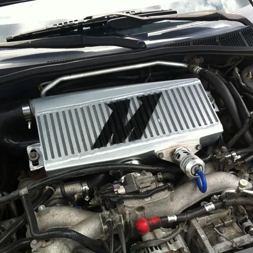 Vista 8 de Mishimoto MMTMIC-WRX-01BKBK Intercooler de montaje superior compatible con Subaru WRX/STI 2001-2007 negro, negro
