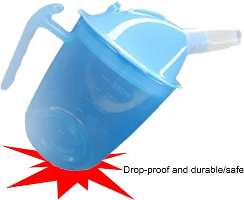 Vista 7 de VOPHIA Vaso para beber para adultos discapacitados, taza de alimentación convaleciente, sin derrames, con popote para adultos mayores, maternidad