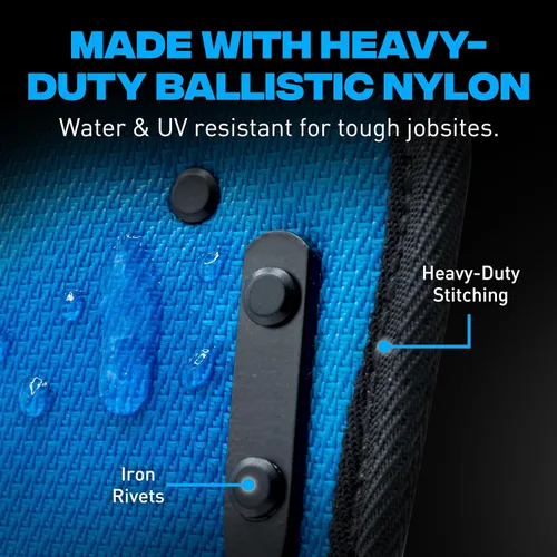 Vista 3 de OX Tools Pro Dynamic Nylon Tool Belt Accessories – UV & Water Resistant Holders and Pouches for Drill, Hammer, Knife, Tape Measure & Phone