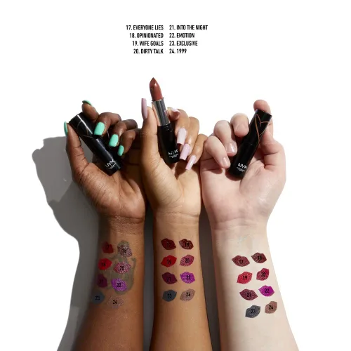 Vista 6 de NYX PROFESSIONAL MAKEUP - Lápiz labial satinado Shout Loud, infundido con manteca de karité - 1999 (Taupe)