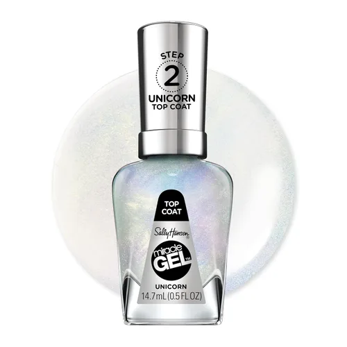 Vista 10 de Sally Hansen Miracle Gel™, capa superior brillante, de larga duración, fórmula tipo gel, sin necesidad de lámpara UV, esmalte de uñas transparente