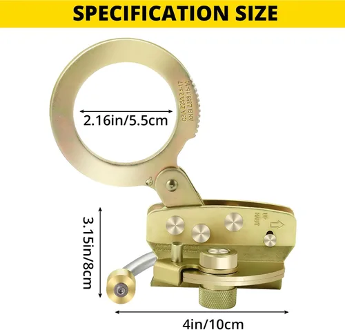 Vista 3 de TRSMIMA Cuerda Grab Protección contra Caídas – Agarres de cuerda de doble bloqueo automático utilizados con cuerda de 5/8 pulgadas característica