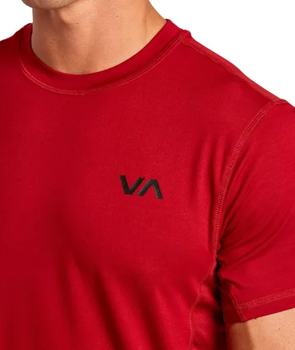 Vista 2 de RVCA Camiseta deportiva de manga corta con cuello redondo para hombre