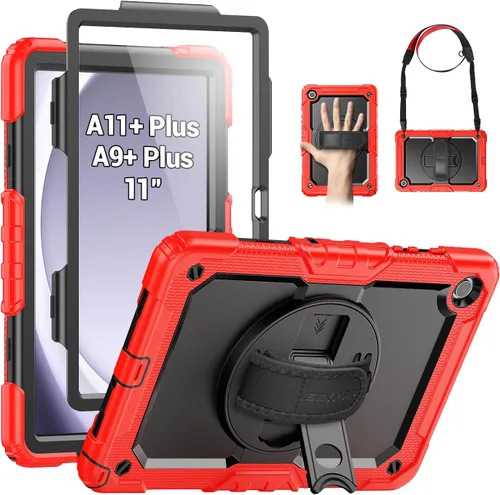 Vista 11 de SEYMAC Funda para Samsung Galaxy Tab A9+/ A9 Plus Funda de 11 pulgadas 2023 (SM-X210/X216/X218), de servicio pesado resistente a prueba de golpes