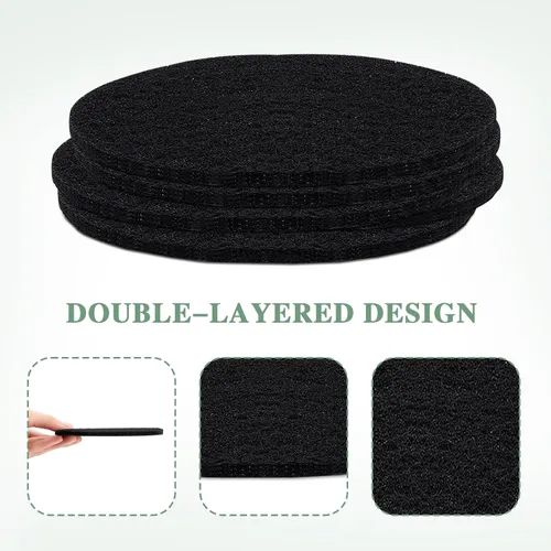 Vista 4 de Vipush Filtros de carbón para cubo de abono de cocina, paquete de 12 filtros de carbón activado para reemplazo de cubos de contenedores de encimera