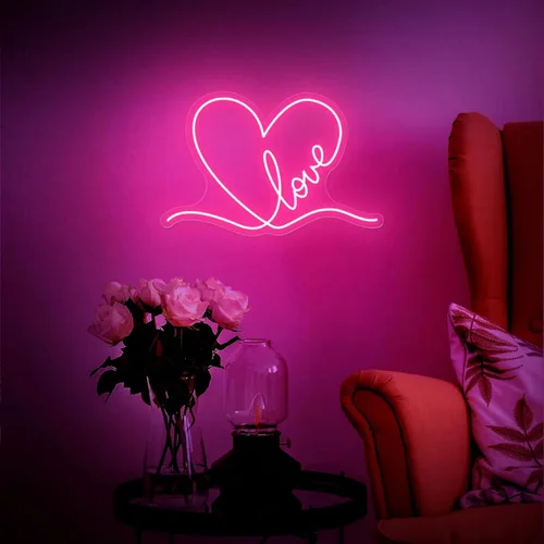 Vista 13 de XOXO - Letrero de luz LED de neón rosa para el día de San Valentín para pared de dormitorio, luces de neón para decoración de pared, letrero Xoxo