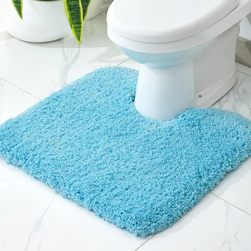 Vista 46 de Disolla - Alfombra antideslizante pequeña y esponjosa para el suelo del baño, lavable, afelpada, para ducha, absorbente, color beige, 17 x 24
