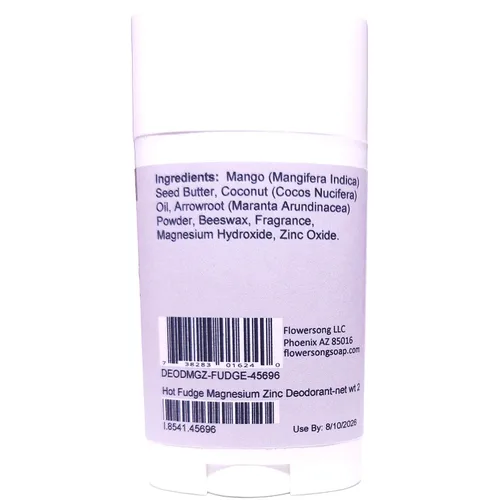 Vista 4 de Hot Fudge - Desodorante de magnesio y zinc (2.7 onzas), fragancia sin ftalatos, dura todo el día con un aroma de agua bucal