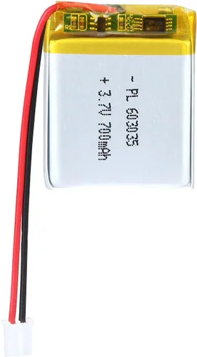 Vista 9 de Batería de 3.7V 200mAh 502025 Li-ion Li-Po recargable de iones de litio con conector de paso de 2P PH 0.079 in