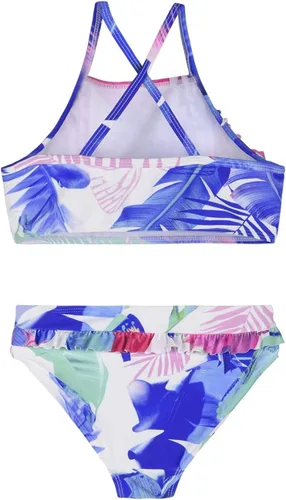 Vista 2 de Cadocado Traje de baño de bikini para niñas espalda cruzada para playa deporte con volantes traje de baño