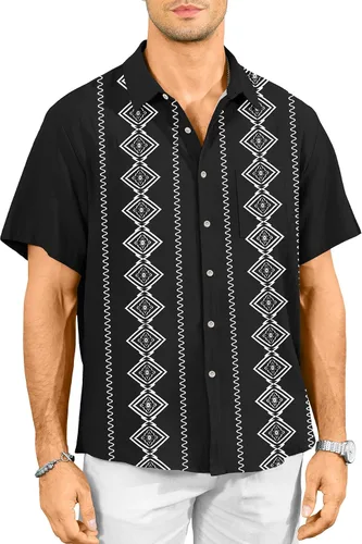 Vista 29 de KYKU Hawaiian Shirt for Men: Tropical Summer Beach Short Sleeve Button Down Shirt with Pocket