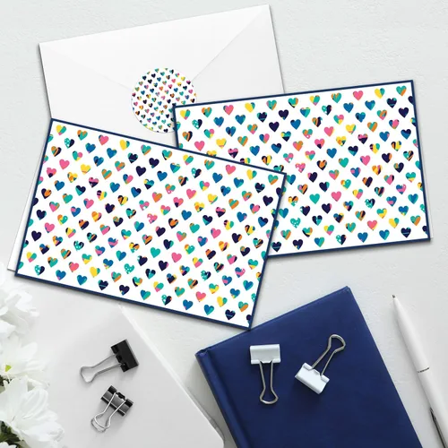 Vista 6 de smart scribbles Juego de tarjetas de felicitación, 48 tarjetas en blanco con sobres y calcomanías, 6 diseños para todas las ocasiones, caja