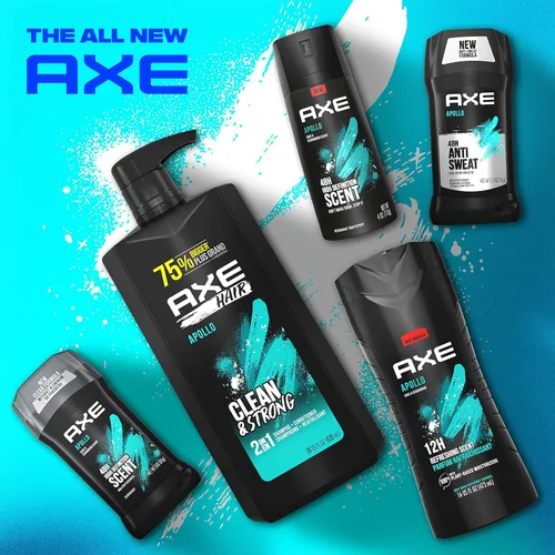 Vista 10 de AXE Wash & Care Champú y acondicionador 2 en 1 Apollo Wash & Care 4 unidades para un cabello limpio y fuerte, salvia y madera de cedro, botella 100%