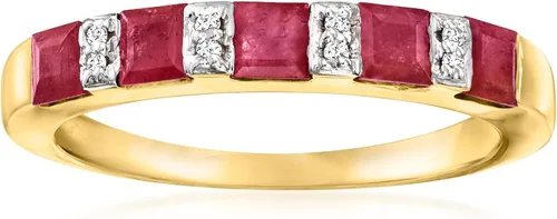 Vista 6 de Ross-Simons Precious Gemstone Ring in 18kt Gold Over Sterling