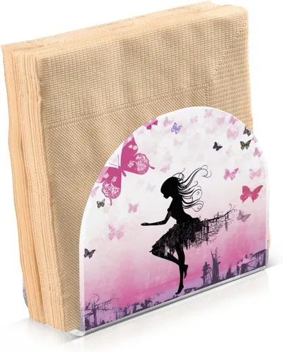 Vista 2 de Servilletero de mariposa para niñas, servilleteros para mesas, servilleteros de acrílico transparente, servilleteros de cóctel para cocina