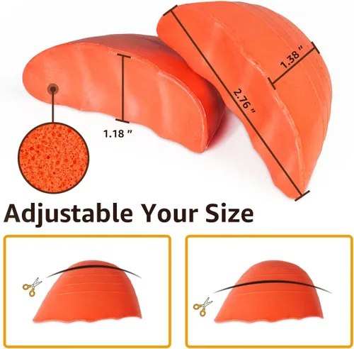 Vista 3 de Dr. Shoesert Rellenos de zapatos – Cojines de dedo del pie ajustan el tamaño del zapato, plantillas de tamaño medio para tacones altos, vestidos