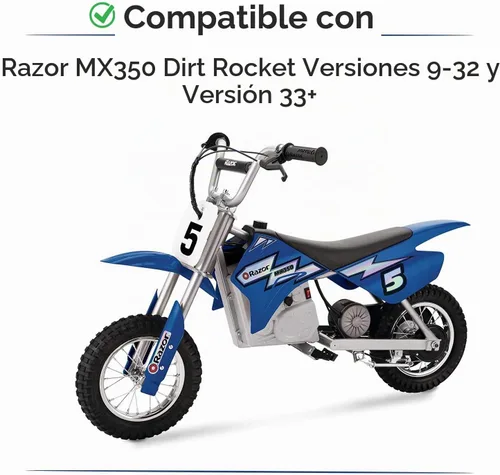 Vista 2 de AlveyTech Paquete de baterías prémium de 24 voltios para la moto Razor MX350 Dirt Rocket (7 Ah, rango estándar), incluye kit de arnés 2 en 1