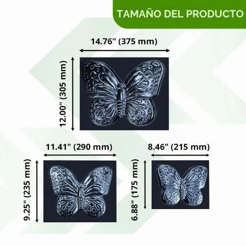 Vista 3 de 3 moldes de piedra de mariposa para escalonar, pavimento de bricolaje - Fundición Pathmaker Garden Pathmate Pavement Prefabricado Hormigón Moldes