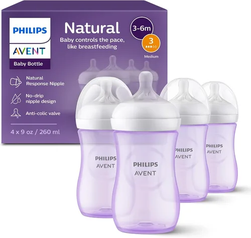 Vista 27 de Philips Avent - Biberón natural con boquilla de respuesta natural, azul, 4 onzas, paquete de 4, SCY900/24