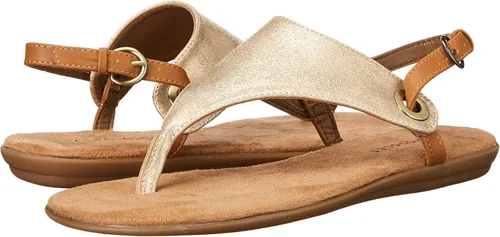 Vista 7 de Aerosoles Chanclas Conchlusion para mujer, dorado metálico, 7.5