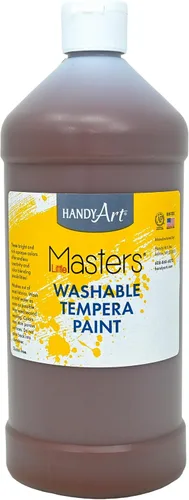 Vista 23 de Handy Art Little Masters - Pintura lavable, 16 onzas, color negro Bright & Mixable, High Opacity, Washable Colors for Classroom, Students, Kids