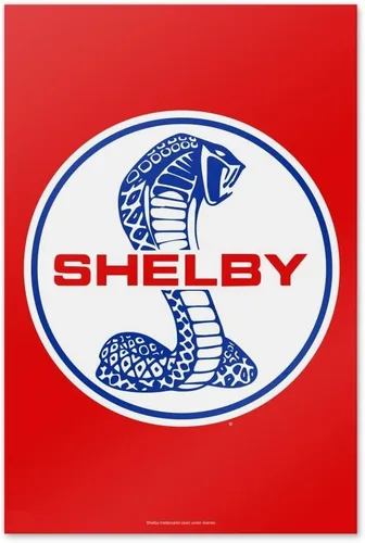 Vista 9 de GRAPHICS & MORE Shelby Cobra - Letrero patriótico para oficina y negocios en casa