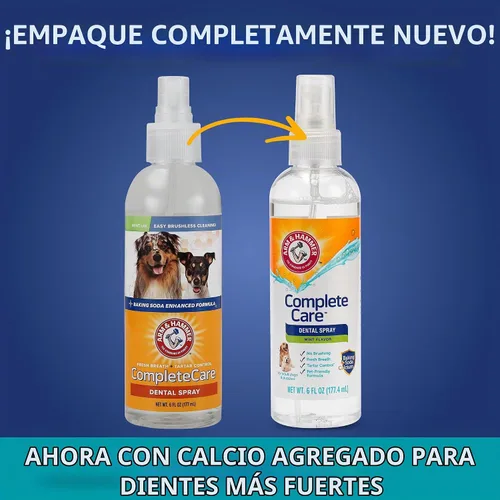 Vista 2 de Arm & Hammer Complete Care - Aerosol dental para perros, sabor a menta, refrescante de aliento para perros fácil sin cepillado, fórmula mejorada