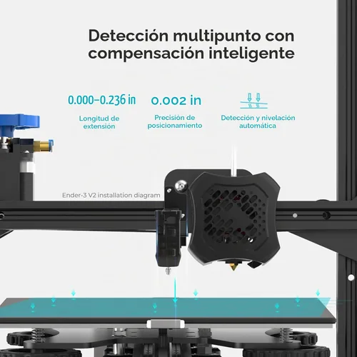 Vista 4 de Kit oficial de nivelación automática Creality CR Touch, kit de sensor de nivelación automática de cama para impresoras 3D para Ender 3/Ender 3 Kit
