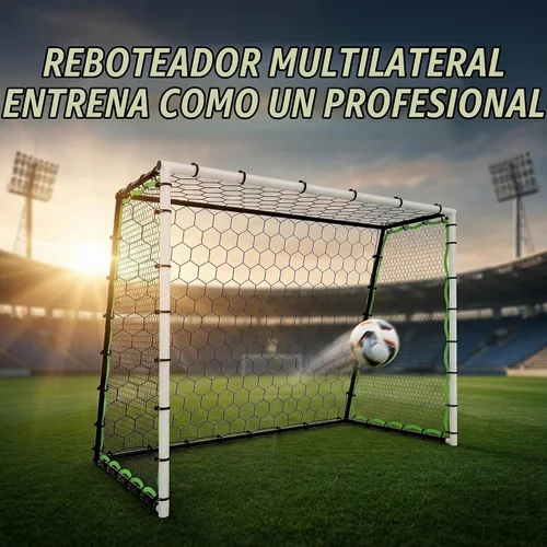 Vista 6 de Garvee Portería de fútbol, red de rebote de fútbol de 7 x 5 pies