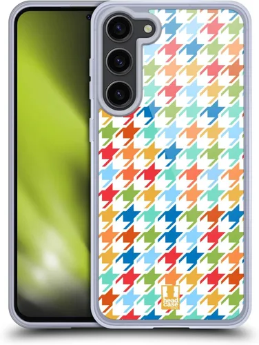 Vista 10 de Head Case Designs Black Houndstooth-Patterns Gel Case [Military Grade Protection] Compatible with Samsung Galaxy S23+ 5G and Compatible with MagSafe