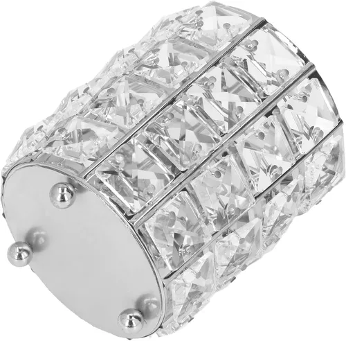 Vista 7 de Soporte para brochas de maquillaje, elegante caja de joyería de cristal, caja organizadora de joyas, aretes, anillos, organizador de tesoros