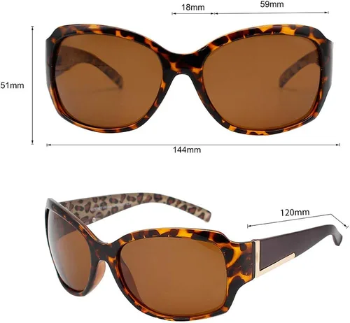 Vista 5 de VITENZI Gafas de sol polarizadas para mujer gafas de sol retro moda vintage Jackie O de gran tamaño Vittoria