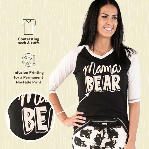Vista 5 de Lazy One Leggings y camisetas para mujer, pijamas separados, ropa de descanso acogedora para mujer