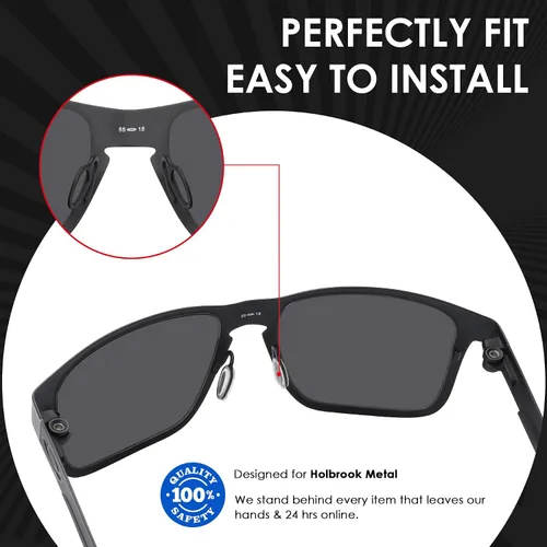 Vista 3 de BLAZERBUCK Pieza De Nariz De Repuesto Para Gafas De Sol Oakley Holbrook Metal OO4123 - Transparente