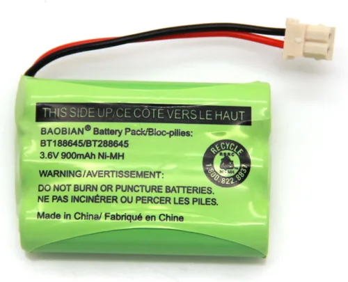 Vista 4 de BT188645/BT288645 Batería 3.6V 900mAh Ni-MH Compatible con VTech VM312 VM3251 VM3252 VM3261 Motorola MBP481 MBP482 MBP483 Video Digital Baby Monitor
