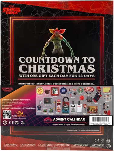 Vista 3 de STRANGER THINGS - Calendario de Adviento - 24 regalos y accesorios exclusivos de Hawkins and the Upside Down - Papelería y coleccionables - Para